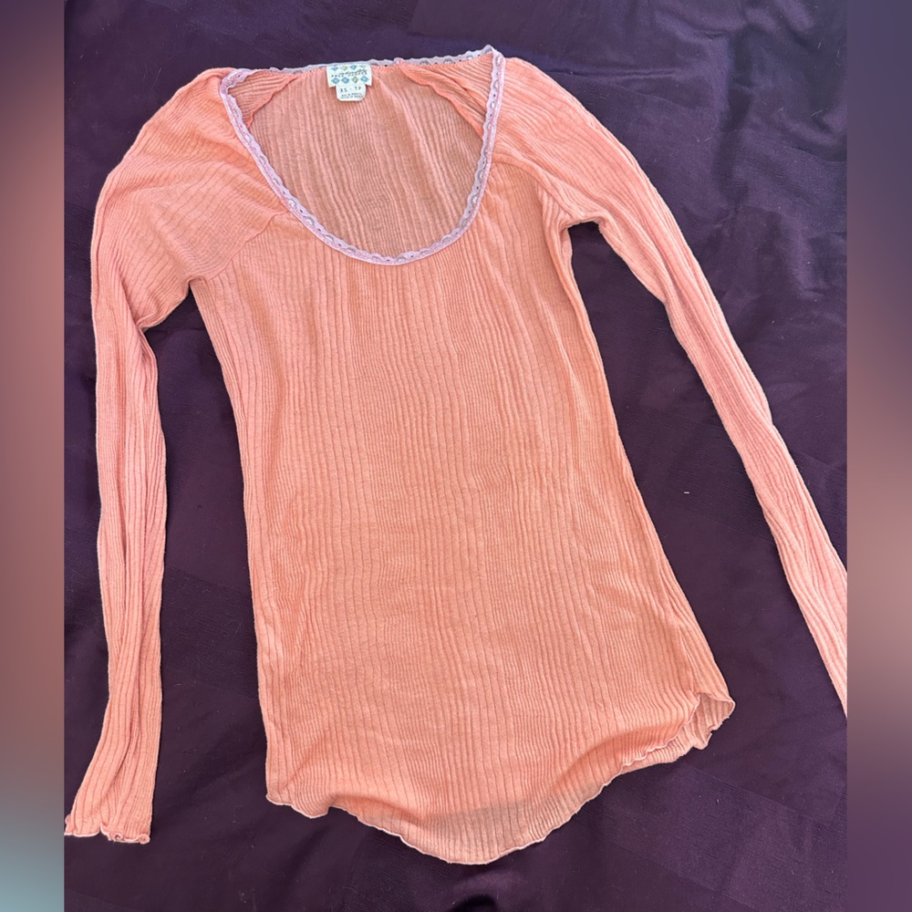 Free People Intimates Orange Long Sleeve - Size XS